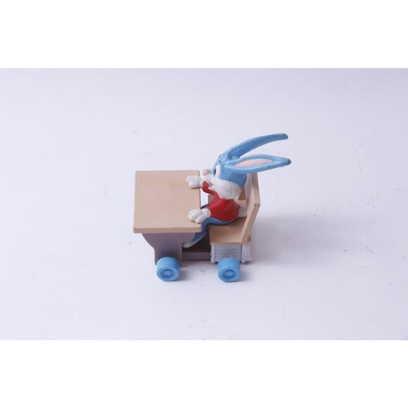 Tiny Toons, Buster Bunny, Blue Rabbit, Wheeled School Desk, 3", Figure, Vehicle, - Picture 2 of 3